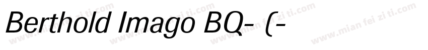 Berthold Imago BQ-中(字体转换